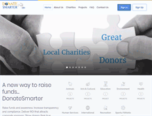 Tablet Screenshot of donatesmarter.com
